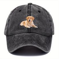 Auksinio retriverio raštu beisbolo kepuraitė, unisex ir moterims, laisvalaikio hip-hop tipo, puiki dovana šunų mylėtojams Adjustable gray