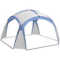 "Outsunny Event Shelter" 3,5 x 3,5 m paviljonas su kablio durimis Vandeniui atsparus žiemai atsparus sodo paviljonas Šalies palapinė Apsauga nuo saulės Stovyklavimas, sodo festivaliai Mėlyna, Mėlyna