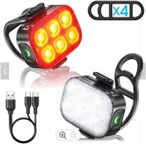 2x Dviračio žibintų komplektas priekinis galinis Specter Q5 6led Usb-c