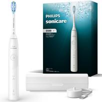 Philips Sonicare ProtectClean 5500 Electric Toothbrush Clean Brush Charger and Travel Case White [2025 Model] (Premium Head, Stand, Included) balta