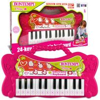 Elektroninis pianinas vaikams, rožinis, 24 klavišų, 30,5 cm, Bontempi