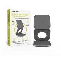 Mobile Origin 3 viename Qi2 25W ultraplonas sulankstomas įkroviklis PW36 suderinamas su MagSafe kosminė pilka