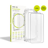 Mobile Origin EasyGlass su aplikatoriumi iPhone 17e/16e/14/13/13 Pro, 2 vnt. pakuotė