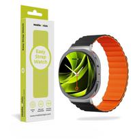Mobile Origin Easy Strap magnetinis dirželis Galaxy Watch 8 juodas/oranžinis