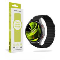 Mobile Origin lengvai užsegamas laikrodis su magnetiniu dirželiu, 20 mm, juodas