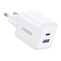 Sieninis įkroviklis UGREEN X516, 30W, 3A, 1 x USB-A - 1 x USB-C, baltas