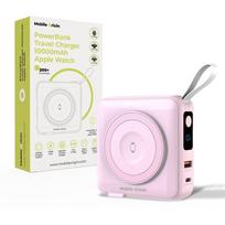 Mobile Origin Powerbank - Travel Charger, Lightning/USB-C Cable, MagSafe/AW/iPhone Compatible, pink