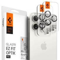 Kamerų apsauga Spigen Glass tR EZ Fit Optik Pro 2 Pack, white tita -Â iPhoneÂ 17/16/15 Pro / 17/16/15 Pro Max