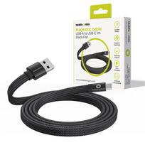Mobile Origin Plokščias magnetinis patentuotas originalus USB-A į USB-C laidas, 1 m, juodas  