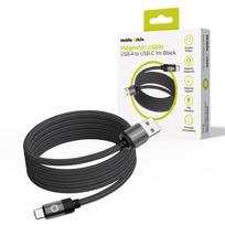 Mobile Origin Magnetinis patentuotas originalus kabelis USB-A į USB-C 1 m, juodas