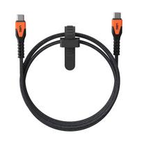 UAG Patvarus Kevlaro kabelis USB-C - USB-C 1,5 m, juodas/oranžinis, be pakuotės