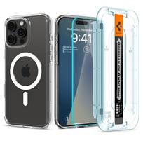 Spigen Ultra Hybrid MagSafe, white + Glass tR EZ Fit Pack - iPhone 16 Pro Max