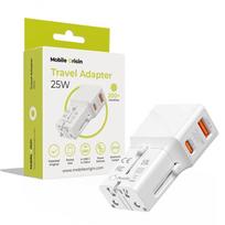 Mobile Origin Travel adapter 25W, EU/US/UK/AU, white