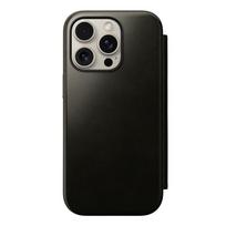 Nomad Leather Folio, green chrome - iPhone 16 Pro