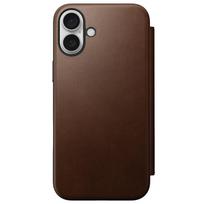 Nomad Modern Leather Folio, brown - iPhone 16 Plus