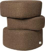 Ferm Living Pufas Plyo 43 x 46 cm, tamsiai rudos spalvos