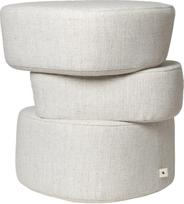 Ferm Living Pufas Plyo 43 x 46 cm, kreminės baltos spalvos