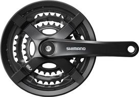 Shimano FC-TY501 crankset, 175 mm 48/38/28T, 6-8 speed, with chain guard (EFCTY501E888CLB)