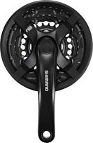 Shimano FC-TY501 crankset, 175 mm 42/34/24T, for 6-8 year olds, with chain guard (EFCTY501E244CLB)