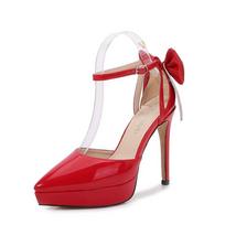 moteriški seksualūs pompos Moteriški stileto batai smailūs pirštai Sexy lankas 12 cm kulnas 2,5 platforma WZ 35 balta