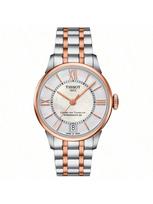Tissot Durur serijos vyriškas šveicariškas laikrodis su automatiniu mechaniniu judėjimu, atsparumas vandeniui 30 m, sidabrinis ciferblatas, nerūdijančio plieno T099.407.22.038.02 sidabras