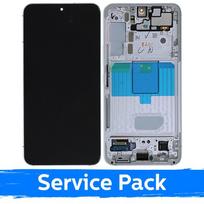LCD ekranas suderinamas su Samsung S901 S22 su rėmeliu / baltas (Cream)(Sky Blue) / (Service Pack)