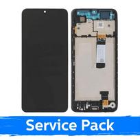 LCD ekranas skirtas Xiaomi Redmi A5 / Poco C71 (trumpas lankstus kabelis) juodas su rėmeliu (Service Pack)