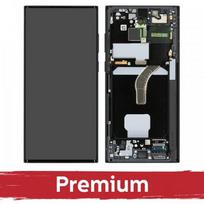 LCD ekranas Samsung S908 S22 Ultra su rėmeliu / žalias / OEM