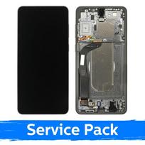 LCD ekranas Samsung S937 S25 Edge su rėmeliu / Titanium Jet Black / (Service Pack)