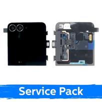 LCD ekranas Samsung F961 Z Flip7 FE (IŠORINIS) su rėmeliu / juodas / (Service Pack)