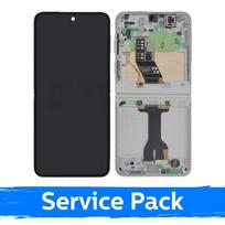 LCD ekranas Samsung F761 Z Flip7 FE (VIDINIS) su rėmeliu / Inner White / (Service Pack)