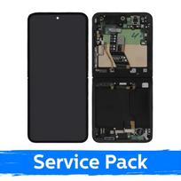 LCD ekranas Samsung F761 Z Flip7 FE (VIDINIS) su rėmeliu / Inner Black / (Service Pack)