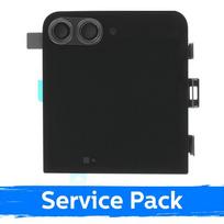 LCD ekranas Samsung F741 Z Flip6 (IŠORINIS) su rėmeliu / juodas / (Service Pack)