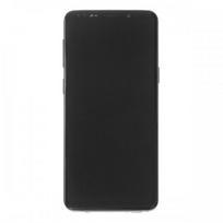 LCD ekranas suderinamas su Samsung G960 S9 su rėmeliu / Midnight Black / (Atnaujintas: Telemax) (Išdegę piktogramos baltame fone)