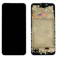 LCD ekranas suderinamas su Samsung A166 A16 5G juodas su rėmeliu HQ