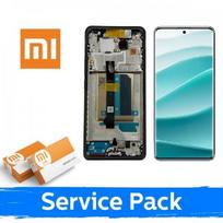 LCD ekranas suderinamas su Xiaomi Redmi Note 14 Pro+ 5G su rėmeliu / juodas / (Service Pack)