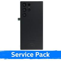 Galinis dangtelis suderinamas su Samsung S908 S22 Ultra / Phantom juoda / (Service Pack)