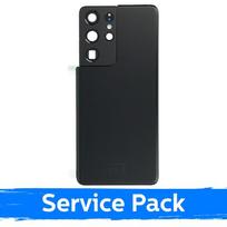 Galinis dangtelis suderinamas su Samsung G998 S21 Ultra / Phantom juoda / (Service Pack)