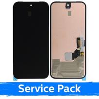LCD ekranas skirtas Google Pixel 8A juodas su rėmeliu (Service Pack)