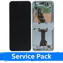 LCD ekranas skirtas Samsung Z F741 Flip 6 su rėmeliu / Mint / (Service Pack)