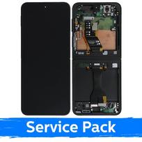 LCD ekranas skirtas Samsung Z F741 Flip 6 su rėmeliu / juodas / (Service Pack)