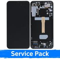 LCD ekranas skirtas Samsung S906 S22 Plus su rėmeliu / Graphite / (Service Pack)