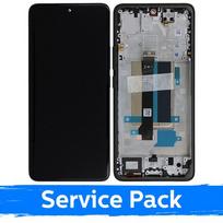 LCD ekranas skirtas Xiaomi Redmi Note 13 Pro+ 5G su rėmeliu / Midnight Black / (Service Pack)