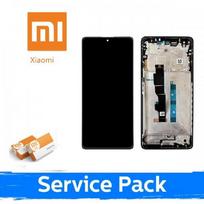 LCD ekranas skirtas Xiaomi Redmi Note 13 5G su rėmeliu / Graphite Black / (Service Pack)