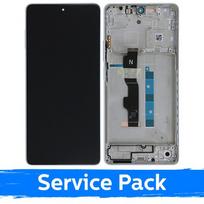 LCD ekranas skirtas Xiaomi Redmi Note 13 5G su rėmeliu / Arctic White / (Service Pack)