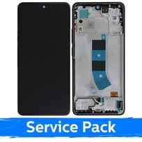 LCD ekranas skirtas Xiaomi Redmi Note 13 4G su rėmeliu / Midnight Black / (Service Pack)