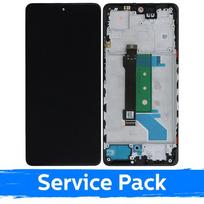 LCD ekranas skirtas Xiaomi Redmi Note 12 Pro+ 5G juodas su rėmeliu (Service Pack)