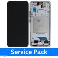LCD ekranas skirtas Xiaomi 13 su rėmeliu / baltas / (Service Pack)