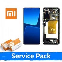 LCD ekranas skirtas Xiaomi 13 Pro su rėmeliu / Ceramic White / (Service Pack)