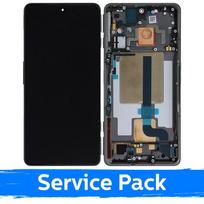 LCD ekranas skirtas Xiaomi 11T (11T Pro) su rėmeliu / Cyber Yellow / (Service Pack)